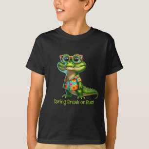 Alligator in tropisch Shirt