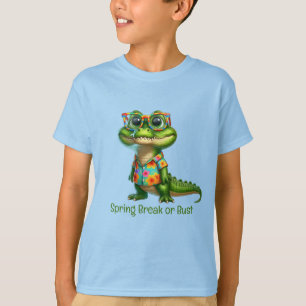 Alligator in tropisch Shirt