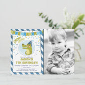 Alligator invitation anniversaire Alligator party (Debout devant)