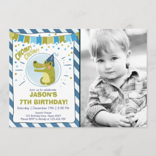 Alligator invitation anniversaire Alligator party