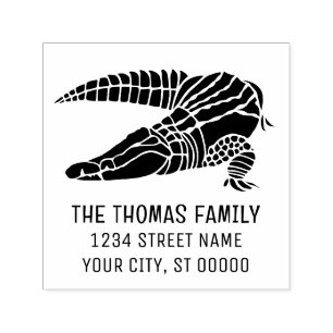 Alligator Kaaiman Naam Retouradres Zelfinktende Stempel