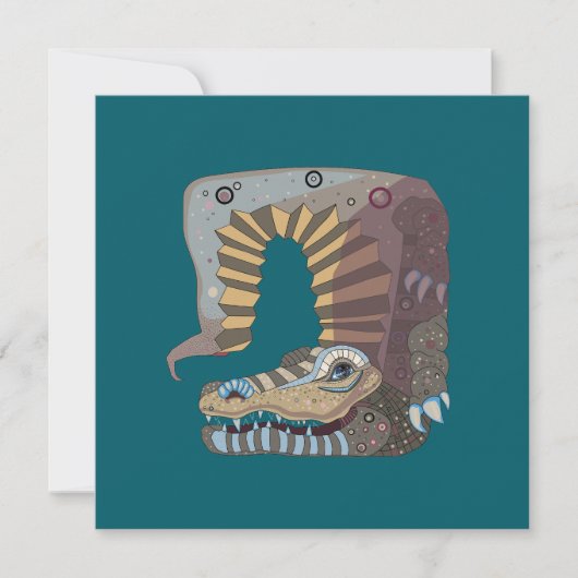 Alligator kaart (Voorkant)