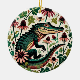 Alligator Keramisch Ornament