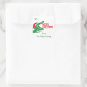 Alligator Kerst aangepaste sticker (Tas)