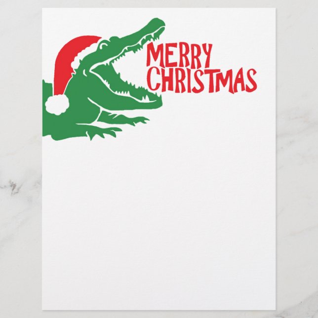 Alligator kerst letterhead (Voorkant)
