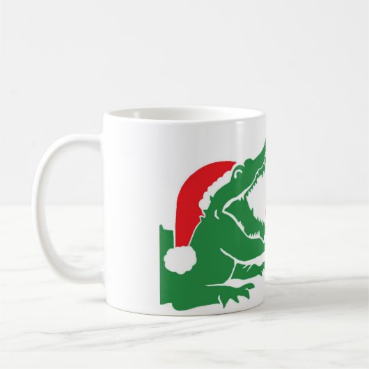 Alligator kerstmis mok (Links)