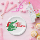 Alligator kerstpapier bord (Feest)