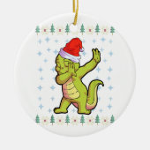 Alligator kerstShirt Santa Hat Crocodile Love Keramisch Ornament (Voorkant)