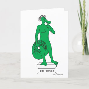Alligator, la statue de ? Carte de vœux