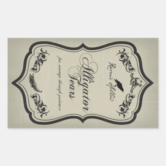 Alligator Larmes Halloween Jar Sticker Étiquette (Devant)