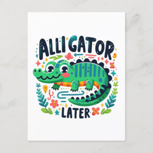 Alligator later briefkaart