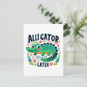 Alligator later briefkaart (Staand voorkant)