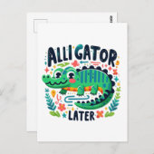 Alligator later briefkaart (Voorkant / Achterkant)