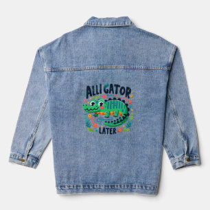 Alligator later denim jacket