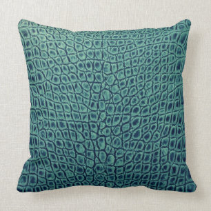 ALLIGATOR LEATHER AQUAMARINE KUSSEN