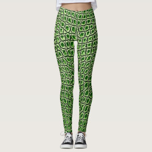  ALLIGATOR LEATHER BRIGHT LEAF GREEN LEGGINGS