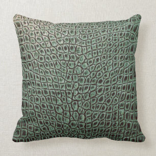 ALLIGATOR LEATHER FOREST GREEN KUSSEN