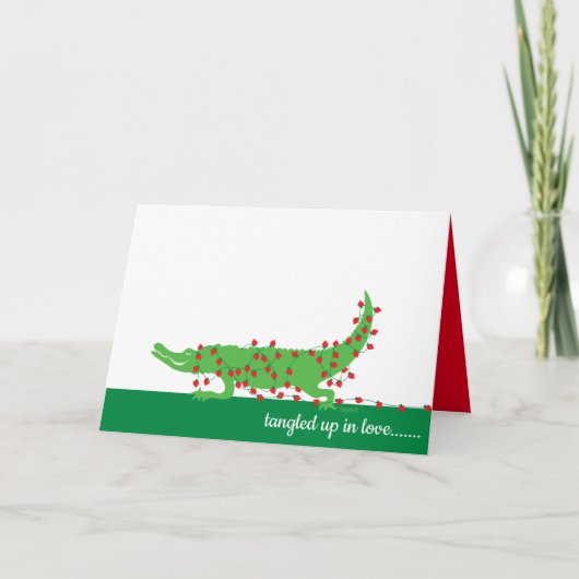 Alligator Liefde Valentijn Kaart (Voorkant)