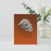 Alligator Lizard sur une carte postale crâne de ch (Debout devant)