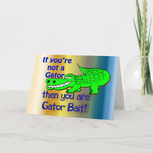 Alligator Lokkert Groeten Kaart (Voorkant)