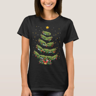 Alligator Lover Xmas Gift Alligator kerstboom T-shirt
