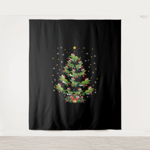 Alligator Lover Xmas Gift Alligator kerstboom Wandkleed