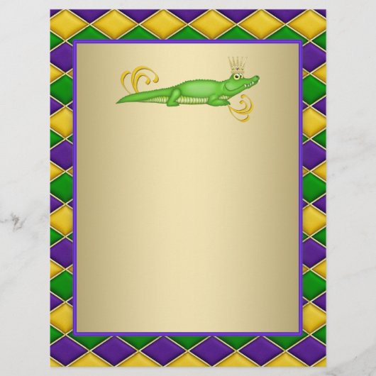 Alligator Mardi Gras Flyer (Voorkant)