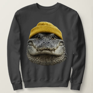 alligator met mutsje vintage 90s Gator Design Trui