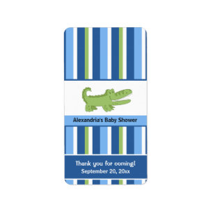 Alligator Miniatuur Snoep Wrappers - Blauw/Groen Etiket