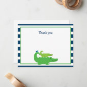 Alligator moderne Appartement Merci Cartes de note (Devant/Arrière en situation)