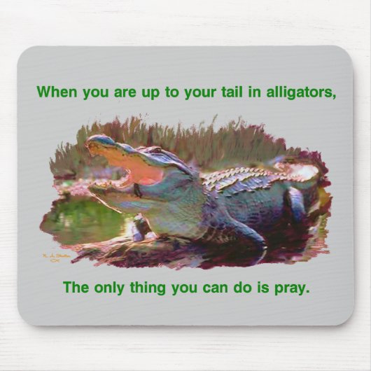 alligator mousepad muismat (Voorkant)