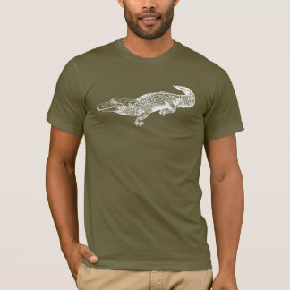 alligator op donker shirt