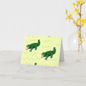 Alligator op geel kaart (Gele Bloem)