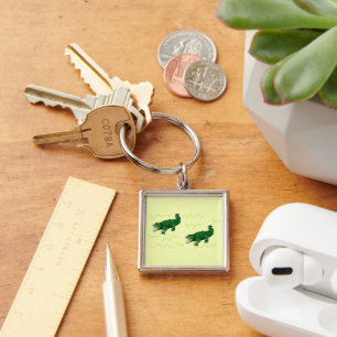Alligator op geel sleutelhanger