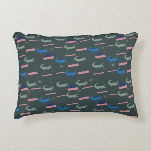 Alligator Pattern Accent Kussen (Voorkant)