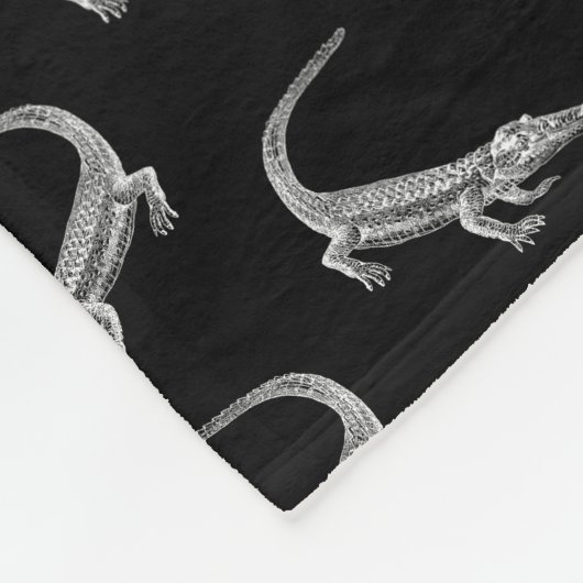 Alligator Pattern Art Alligators Design Fleece Deken (Hoek)