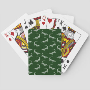 Alligator Pattern  Art Alligators Design Pokerkaarten