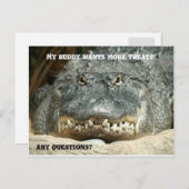 Alligator Plus de traitements Carte postale (Devant / Derrière)