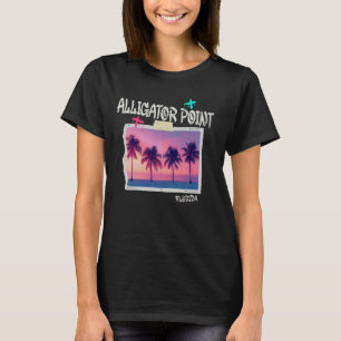Alligator Point Florida Retro Surfer Ouderwetse St T-shirt
