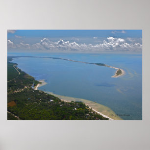 Alligator Point, luchtfoto van Florida Poster