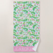 Alligator Preppy Palm Beach Patroon Print
