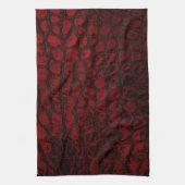 Alligator Red Faux Leather Theedoek (Verticaal)