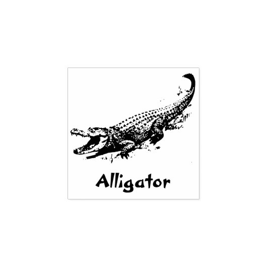 ALLIGATOR REPTILE RUBBER STAMP 	RUBBERSTEMPEL (Afrduk)