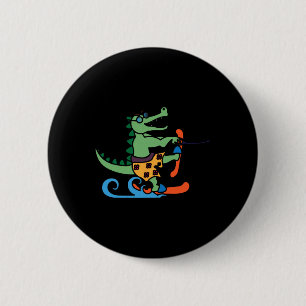 Alligator Reptile water Ski Ronde Button 5,7 Cm