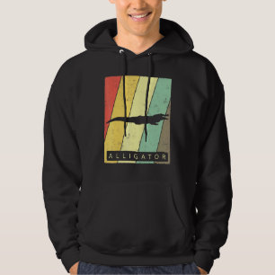 Alligator Retro Poster Dier Hoodie
