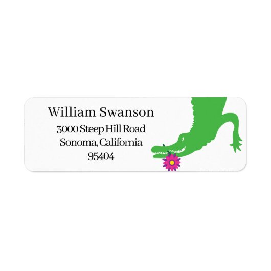 Alligator Return Address Label (Voorkant)
