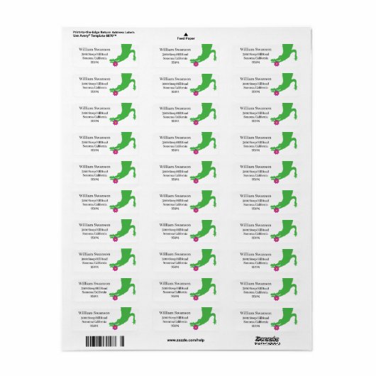 Alligator Return Address Label (Full Sheet)