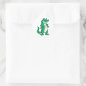 Alligator Ronde Sticker (Tas)