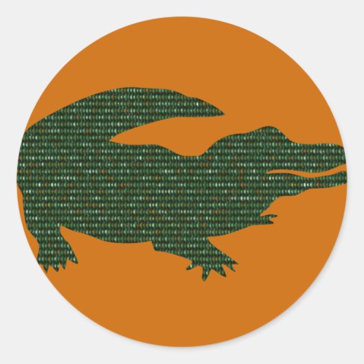 Alligator Ronde Sticker (Voorkant)
