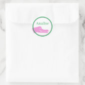 Alligator (roze) aangepaste Sticker (Tas)